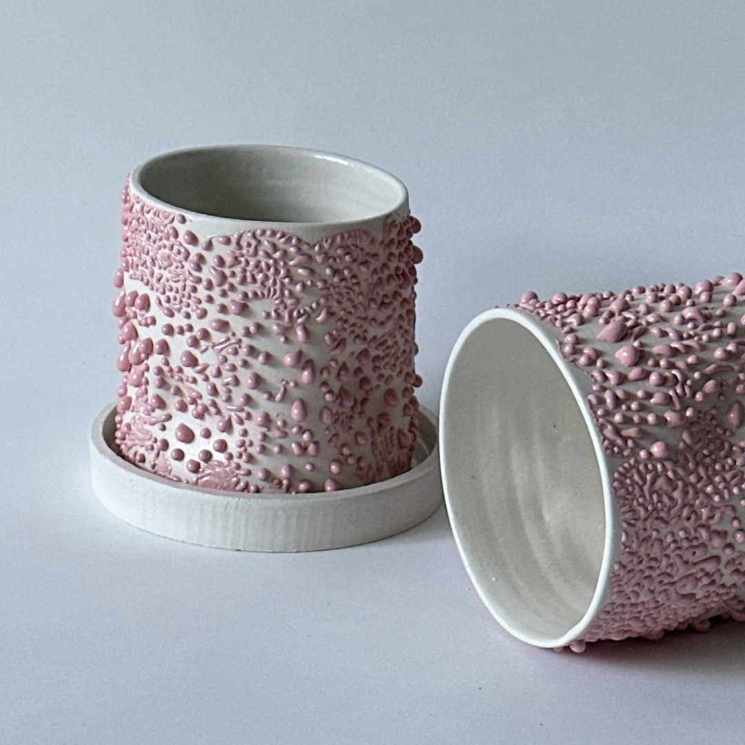 Pink blush cup + coasters 🩷