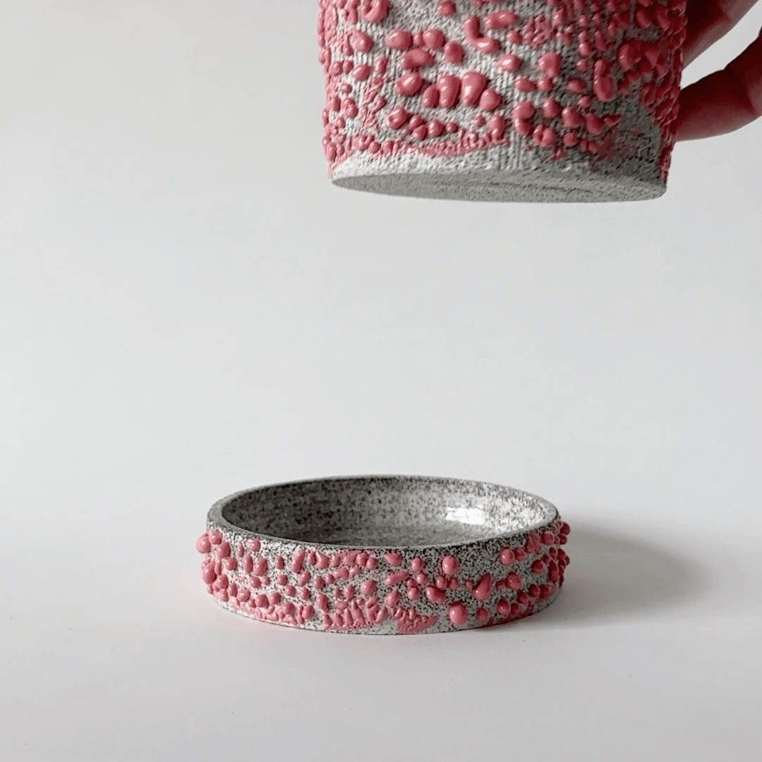 Red dream cup with coaster 💄
